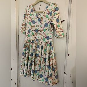 EUC DotDotSmile Size 5/6 Solar System Dress